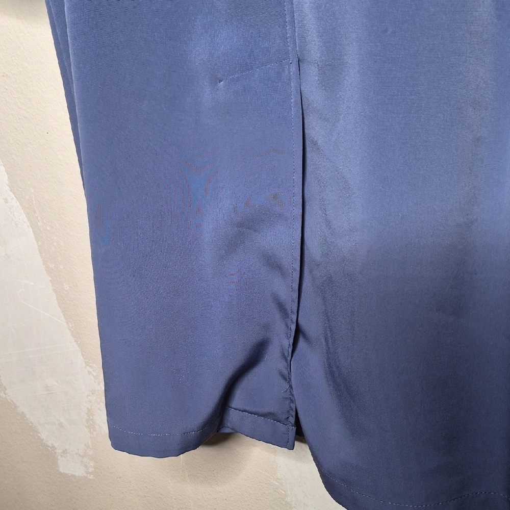 Dusty Blue Lightweight Trench Coat - Picture 11 of 14